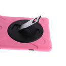 Pink Full Body Protective Silicon Rubber Cover Case Stand for iPad Air2 Tablets