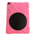 Pink Full Body Protective Silicon Rubber Cover Case Stand for iPad Air2 Tablets