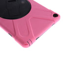 Pink Full Body Protective Silicon Rubber Cover Case Stand for iPad Air2 Tablets