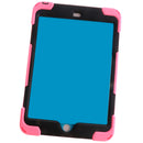 Pink Full Body Protective Silicon Rubber Cover Case Stand for iPad Mini4 Tablets
