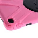 Pink Full Body Protective Silicon Rubber Cover Case Stand for iPad Mini4 Tablets