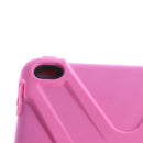 Pink Full Body Protective Silicon Rubber Cover Case Stand for iPad Mini4 Tablets
