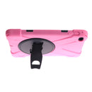 Pink Full Body Protective Silicon Rubber Cover Case Stand for iPad Mini4 Tablets