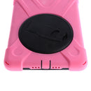 Pink Full Body Protective Silicon Rubber Cover Case Stand for iPad Mini4 Tablets