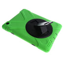 Green Full Body Protective Silicon Rubber Cover Case Stand for iPad 2 3 4 Tablets