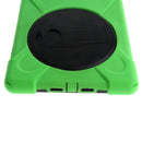 Green Full Body Protective Silicon Rubber Cover Case Stand for iPad Air Tablets