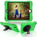 Green Full Body Protective Silicon Rubber Cover Case Stand for iPad Air Tablets
