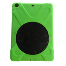 Green Full Body Protective Silicon Rubber Cover Case Stand for iPad Air Tablets