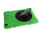 Green Full Body Protective Silicon Rubber Cover Case Stand for iPad Air Tablets