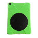 Green Full Body Protective Silicon Rubber Cover Case Stand for iPad Air2 Tablets