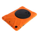 Orange Full Body Protective Silicon Rubber Cover Case Stand for iPad Air Tablets