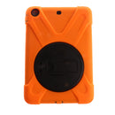 Orange Full Body Protective Silicon Rubber Cover Case Stand for iPad Mini 1 2 3 Tablets