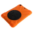 Orange Full Body Protective Silicon Rubber Cover Case Stand for iPad Mini 1 2 3 Tablets