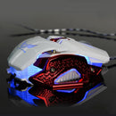 Programmable 8 Keys Breathing LED light Wired Gaming Mouse USB for Computer White
