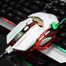 Programmable 8 Keys Breathing LED light Wired Gaming Mouse USB for Computer White