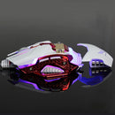 Programmable 8 Keys Breathing LED light Wired Gaming Mouse USB for Computer White
