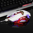 Programmable 8 Keys Breathing LED light Wired Gaming Mouse USB for Computer White