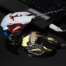Programmable 8 Keys Breathing LED light Wired Gaming Mouse USB for Computer Black