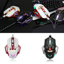 Programmable 8 Keys Breathing LED light Wired Gaming Mouse USB for Computer Black