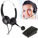 Business Call Center Dialpad Headset Telephone Corded with Dialpad Over-ear
