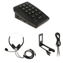 Business Call Center Dialpad Headset Telephone Corded with Dialpad Over-ear