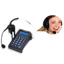 HT582 LCD Display Telephone With Corded Headset Call Center Phone Dial Pad