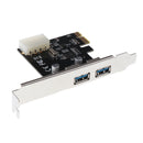 PCI-Express PCI-E To USB 3.0 2 Ports PC Expansion Adapter Card For Win 7 PC