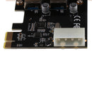 PCI-Express PCI-E To USB 3.0 2 Ports PC Expansion Adapter Card For Win 7 PC