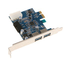 PCI-E to USB 3.0 2 Port PCI Express Expansion Card 19-Pin Power Connector