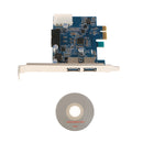 PCI-E to USB 3.0 2 Port PCI Express Expansion Card 19-Pin Power Connector