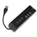Portable 4 Ports USB 3.0 +3 Ports USB 2.0 Hub Adapter Splitter for Laptop PC