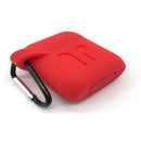 Silicone Shockproof Charging Case Cover Skin Protective For Apple AirPods Red