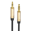 2.5 mm Male to 3.5 mm Male High Quality Stereo Audio Cable Aux Cable Black 3meter