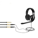 3.5mm Audio Headphone Flexible Stereo Cable Splitter 1 Male to 2 Female Extension Cable White