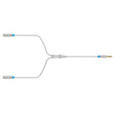 3.5mm Audio Headphone Flexible Stereo Cable Splitter 1 Male to 2 Female Extension Cable White