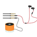 3.5mm AUX Audio 1 Male To 2 Female Splitter Cable Earphone Adapter Black