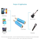 6.5mm Female to 3.5mm Male Socket Audio Video Adapter Connect for Headphone