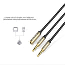 3.5mm Jack AUX Audio Mic 2 Male To 1 Female Splitter Cable Earphone Adapter