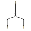 3.5mm Jack AUX Audio Mic 2 Male To 1 Female Splitter Cable Earphone Adapter