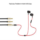 3.5mm Jack AUX Audio Mic 2 Male To 1 Female Splitter Cable Earphone Adapter