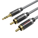 3.5mm Male to 2RCA Male Stereo Audio Y Cable for Smartphones MP3 Tablets Splitter