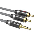 16FT 3.5mm Male to 2RCA Male Auxiliary Stereo Y Splitter Audio Cable for iPhone, iPod, iPod touch, Android or Any Player