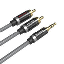 3 Meter 3.5mm Male To 2 RCA Male Aux Cable Gold Plated L R Plug Audio Cable Cord