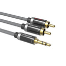 3 Meter 3.5mm Male To 2 RCA Male Aux Cable Gold Plated L R Plug Audio Cable Cord