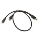 Dual USB 3.0 Type A To Micro-B USB Y Cable For External Hard Drives