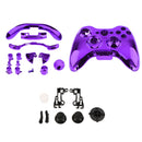 Chrome Replacement Housing Shell Case Kit With Buttons For Xbox 360 Purple