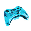 Custom Chrome Gold Replacement Top Shell Case Front Housing Faceplate Kits for Xbox 360 Remote Controller Cover Blue