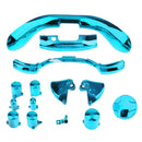Custom Chrome Gold Replacement Top Shell Case Front Housing Faceplate Kits for Xbox 360 Remote Controller Cover Blue