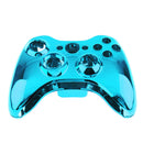 Custom Chrome Gold Replacement Top Shell Case Front Housing Faceplate Kits for Xbox 360 Remote Controller Cover Blue