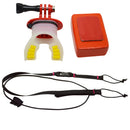 Surfing Fixed Braces Connecting Mouth Mount Set For GoPro Hero 5 4 3 Red